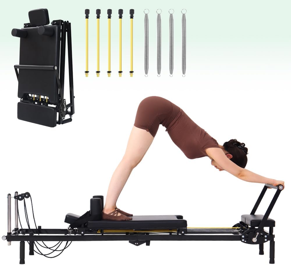 Home Gym Designs - Macchina pieghevole per Pilates Reformer, resistenza