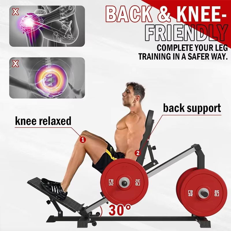 Home Gym Hip Thrust Machine - Macchina 2-in-1 per allenamento glutei con