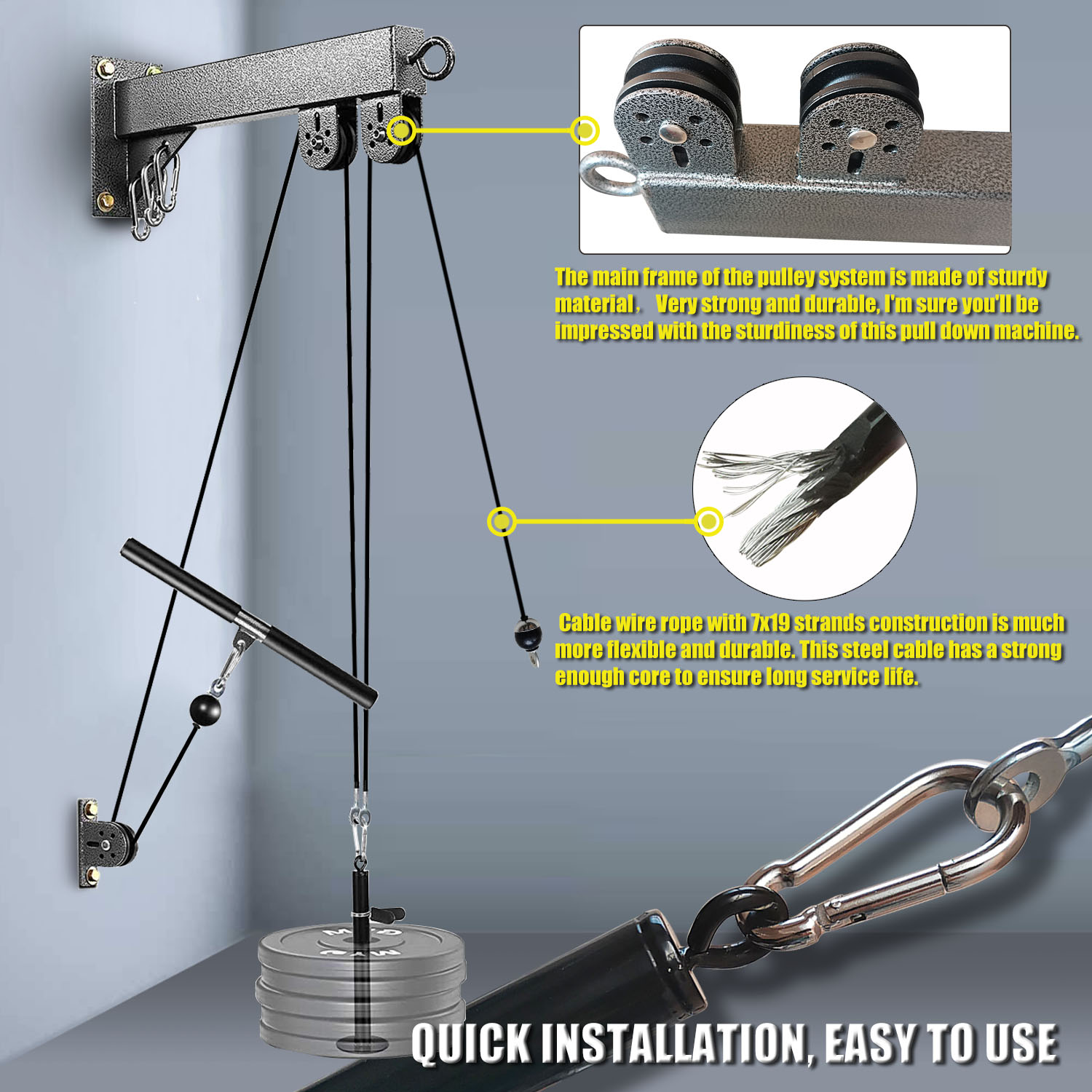 Sistema di pulegge per montagg - Cable Pulley System recensione e prezzo