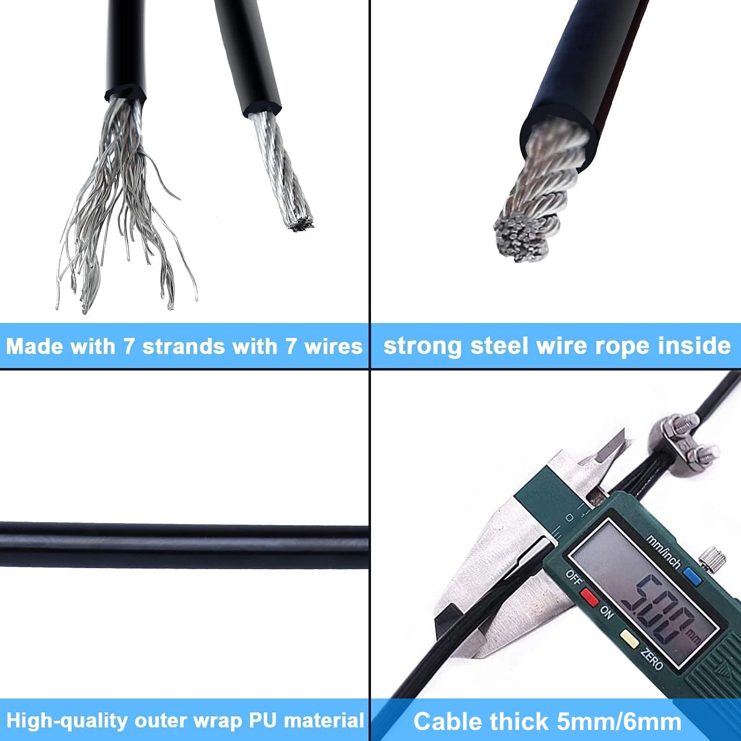 100 metri 4/5/6mm di spessore  - Cable Pulley System recensione e prezzo